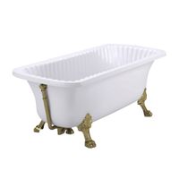 OLIVIA Ванна 174x83хH66 см. белая, на лапах "LEONE" LUX, слив/перелив бронза 24384 — фото 2, Ванны