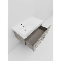 Тумба под раковину подвесная La Fenice Cubo FNC-01-CUB-С-90, бежевая — фото 5, Тумбы под раковину