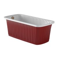 OLIVIA PANELLO Ванна 174x83хH66 см. белая, панель красная, слив/перелив бронза 24265 — фото 1, Ванны