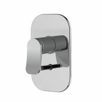 Смеситель для душа, Fima Carlo Frattini, Flo', тип открывания воды-однорычажный, монтаж-настенный встраиваемый, с переключателем на 2 источника, внутренняя часть-необходимо заказать, цвет-белый матовый арт-F3809X2BS — фото 1, Смеситель для душа