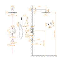 Душевая система скрытого монтажа RGW SP-55, хром, арт-51140855-01 — фото 12, Встраиваемые душевые комплекты