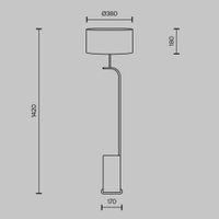 Напольный светильник (торшер) Maytoni MOD437FL-03B — фото 6, Торшеры