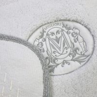 Коврик д/ванной комнаты 60х100 см., вышивка логотип MIGLIORE, белый, окантовка серебро 31922 — фото 7, Коврики для ванной комнаты