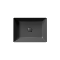 раковина накладная KUBE X 50x37 без перелива черный матовый арт-942926 — фото 1, Раковины накладные