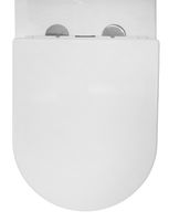 Унитаз напольный Azario FRETTA ROUND 650x340x790 безободковый, в комплекте прямым сиденьем микролифт арт-AZ-7121A — фото 9, Напольные унитазы