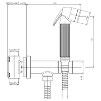 Гигиенический душ Bossini Nikita c прогрессивным смесителем со встраиваемой частью цвет золото сатинированное арт-E37008B.043 — фото 4, Гигиенические души