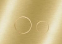 KK-POL 350/AFS/054-00-00 AQUAFIORI SFERA Металлическая панель смыва для инсталляции, цвет золото брашированное — фото 1, Панели