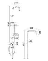 OneLife база для душевой системы без смесителя и леек, черный арт-OL-BAR1b — фото 1, Комплектующие для душевого оборудования