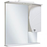 Шкаф зеркальный ГЛОРИЯ 70, навесной, белый, RUNO 00000000929 — фото 1, Зеркальные шкафы в ванную
