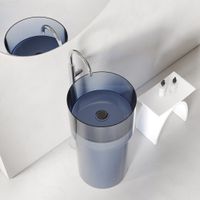 Товар: Раковина отдельностоящая прозрачная ABBER Kristall AT2701Saphir синяя - фото 3 Раковина отдельностоящая прозрачная ABBER Kristall AT2701Saphir синяя — фото 3, Раковины напольные