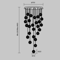 Подвесной светильник Maytoni MOD293PL-L140BS3K — фото 6, Подвесные светильники