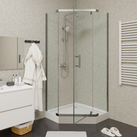 Ограждение VIVA90B N душевое Ceruttispa без поддона (90x90x195) — фото 317, Прямоугольные душевые уголки