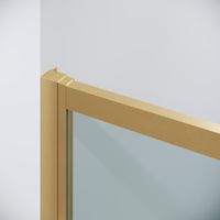 Душевое ограждение Grossman Cosmo 100.K33.02.130.32.00-200.K33.02.100.32.00 (130х100х195) раздвижная,золото сатин,стекло прозрачное,2 места арт-120.K33.02.1310.32.00 — фото 8, Прямоугольные душевые уголки