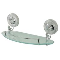 MONTECARLO Полка c галереей, L40 см, стекло матовое/хром 31589 — фото 1, Полки для ванной и душа