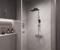 Душевая стойка Core с изливом, хром арт-VSFS-4CO1CH — фото 1, Душевые стойки