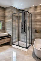 Ограждение VIVA90B N душевое Ceruttispa без поддона (90x90x195) — фото 42, Прямоугольные душевые уголки