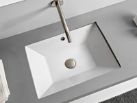 Раковина Scarabeo TEOREMA 2.0 встраиваемая снизу с переливом без отверстий цвет белый арт-5134 — фото 2, Раковины встраиваемые снизу