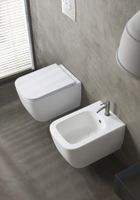 Биде Scarabeo TEOREMA 2.0 подвесное с одним отверстием цвет белый арт-5127 — фото 4, Биде подвесные