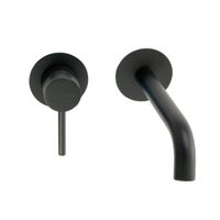 FORTIS См-ль д/рак-ны моноком. скрытого монт.настен. на 2 отв.дон.клапан "click-clack", черн.матовый 31549 — фото 2, Смесители для раковины