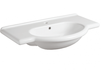 Раковина SIMAS LAVABI подвесная с одним отверстием и двумя намеченными консоль цвет белый TOP62 — фото 1, Раковины подвесные