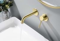 Товар: AQ1313BG ЕВРОПА смеситель для раковины настенный 2 отв. (внешняя и скрытая часть), шлиф. золото - фото 7 AQ1313BG ЕВРОПА смеситель для раковины настенный 2 отв. (внешняя и скрытая часть), шлиф. золото — фото 7, Смесители для раковины