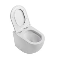 Унитаз ABBER Bequem AC1111TMW приставной белый матовый, безободковый, смыв торнадо — фото 14, Приставные унитазы