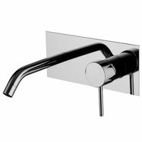 Смеситель для раковины, Fima Carlo Frattini, Spillo Up, тип открывания воды-однорычажный, монтаж-настенный встраиваемый, отверстия для монтажа-2, вынос излива, мм-153, донный клапан-есть, внутренняя часть-необходимо заказать, цвет-хром арт-F3051X5CR — фото 1, Смесители для раковины