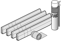 Монтажный комплект, Villeroy & Boch, для компактных размеров (900 x 800 - 1000 x 1000), включая регулируемую по высоте подставку из полистирола, клей, уплотнительная ю ленту, с регулировкой высоты 135-155 мм арт-U91411000 — фото 1, Комплектующие для душевого оборудования
