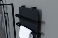 Полотенцесушитель электрический Allen Brau Infinity 120x44 с рейлингом 2.0 и креплением, черный матовый 00325638 — фото 9, Электрические полотенцесушители