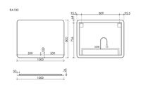 Зеркало для ванной комнаты SANCOS Ray 1000х800 c подсветкой, арт. арт-RA1000 — фото 5, Зеркала в ванную комнату