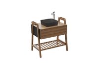 TRUVA Нижний модуль 80 см TR0080.01ANM + раковина АНТРАЦИТ UL040-00AM00E-00 арт-TR0080.01.ANM + UL040-00AM00E-00 — фото 1, Тумбы с раковиной