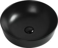 Раковина накладная Aquanet Moon-1-MB 41,5 черный — фото 1, Раковины накладные