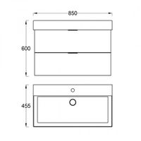 Комплект мебели "MODERN LINE 85" арт-14000017 — фото 3, Тумбы с раковиной