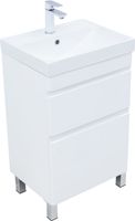 Товар: Тумба с раковиной Aquanet Слим 50 напольная 2 ящ. цв.белый сатин 00348176 - фото 5 Тумба с раковиной Aquanet Слим 50 напольная 2 ящ. цв.белый сатин 00348176 — фото 5, Тумбы с раковиной