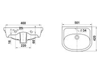 Раковина РИВА-50 (Керамин) 408592 — фото 2, Раковины