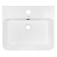 Раковина накладная Azario 485х410х125 прямоугольная, белый глянец арт-AZ-2258 — фото 2, Раковины накладные
