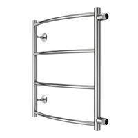 Полотенцесушитель водяной AZARIO VERONA 500/600 4 секции, боковое подключение, 1", хром арт-AZ04556 — фото 1, Водяные полотенцесушители