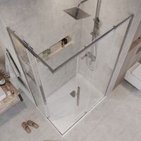 Душевое ограждение Grossman Galaxy (90х70х195) прямоугольник,раздвижная,хром,стекло прозрачное,1 место арт-300.K33.01.9070.10.00 — фото 5, Прямоугольные душевые уголки