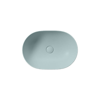 раковина накладная PURA 50x35 голубой матовый арт-886015 — фото 1, Раковины накладные