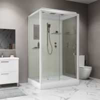 Душевая кабина Niagara Standart (120х90х215) прямоугольник,поддон 15см,распашная,проф.белый,3 места арт-ST120/90/15Q — фото 3, Душевые кабины