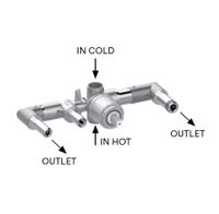 Встраиваемая часть Bossini Apice Z00546 для смесителей для ванны и душа на 2 потребителя — фото 1, Комплектующие для душевого оборудования