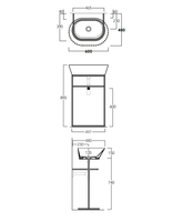 Металлическая структура SIMAS WAVE напольная цвет черный матовый WASA02 — фото 3, Консоли для раковины