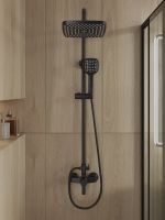 OneLife душевая система с смесителем для душа, черный арт-P01-912b — фото 4, Душевые стойки