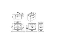 Root Тумба 80 см с раковиной 2 ящика кордоба VITRA арт-68288 — фото 2, Тумбы с раковиной