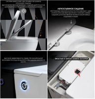 Унитаз ARGENTERA Aria Pulse подвесной с функцией импульсного смыва, БЕЗ РАМЫ (585х360х330) Ceruttispa CT10590 — фото 3, Подвесные унитазы