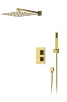 Душевая система встраиваемая с термостатом D&K Bayern.Liszt , матовое золото арт-DA2515707A04 — фото 1, Встраиваемые душевые комплекты