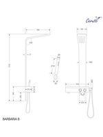 Панель BARBARIA B душевая из нержавеющей стали Ceruttispa CT9657, цвет черный — фото 3, Душевые панели