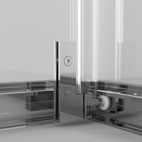 Душевое ограждение Niagara Nova NG-6635-34 (100х100х195) квадрат,хром,двери раздвижные,стекло прозрачное,1 место — фото 11, Квадратные душевые уголки