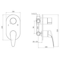 Смеситель Lemark Linara для ванны и душа, встраиваемый арт-LM0427C — фото 5, Смеситель для душа