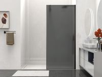 Душевая перегородка Walk-In , 1000*2000, черный матовый, стекло матовое тонированное арт-VSW-1HS100GFB — фото 1, Душевые перегородки